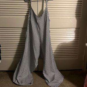 ✨️5 for $20 Bundle Light weight black and white striped long romper XL/XXL